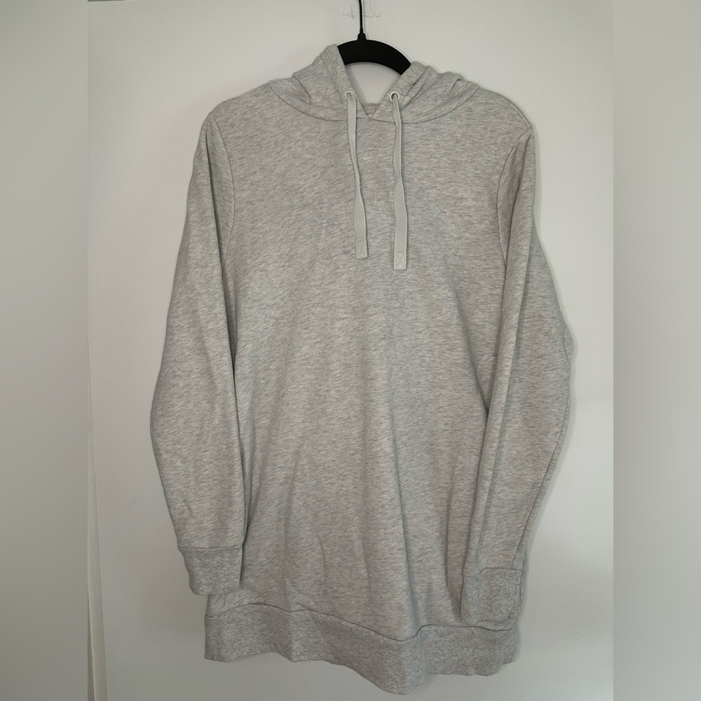 A New Day Light Gray Hoodie – Soft Oversized Pullover Sweatshirt (M)